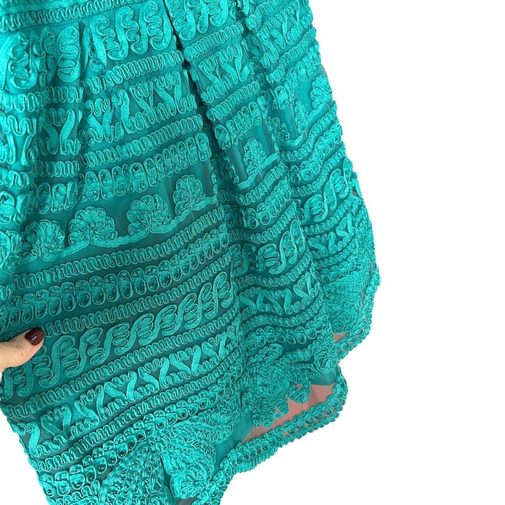 Yoana Baraschi Anthropologie Women's Embroidered Lace Fit + Flare Dress Size 12 - Picture 7 of 12